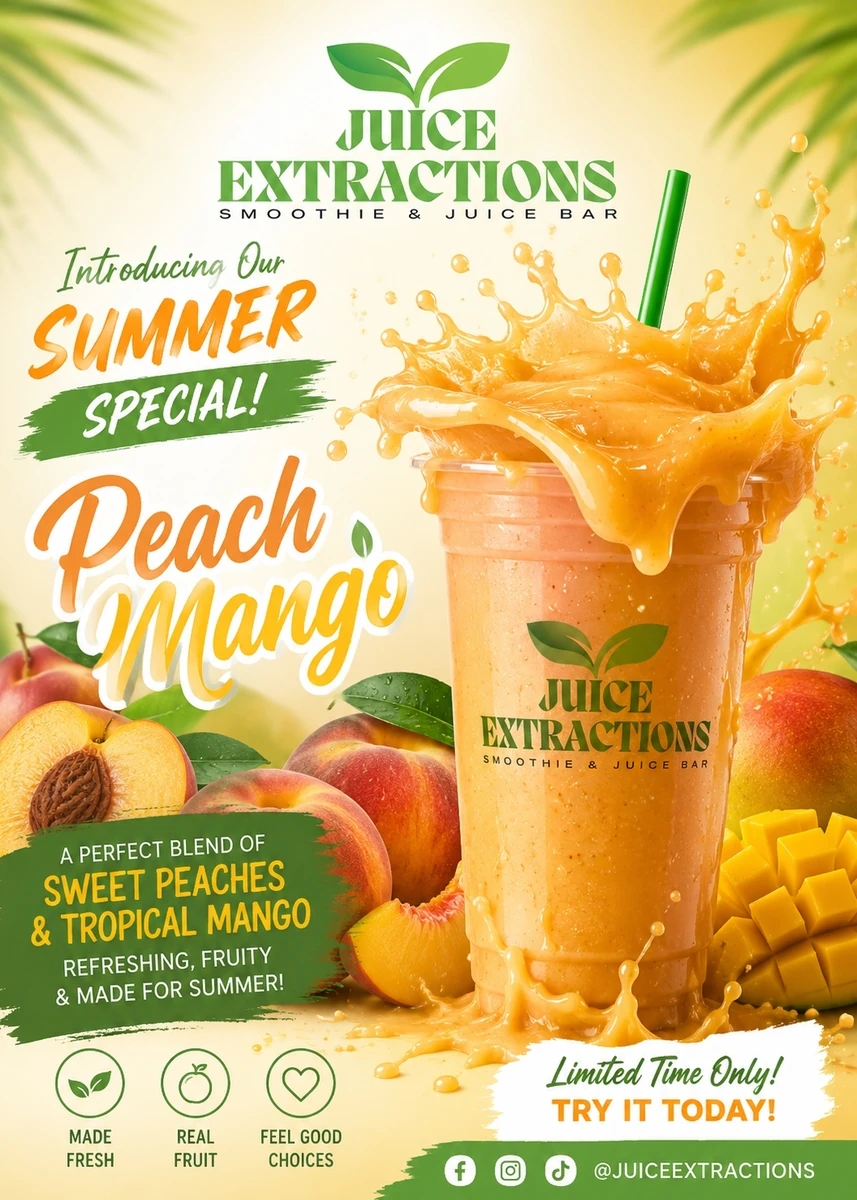 Juice Extractions Summer Special — Peach Mango